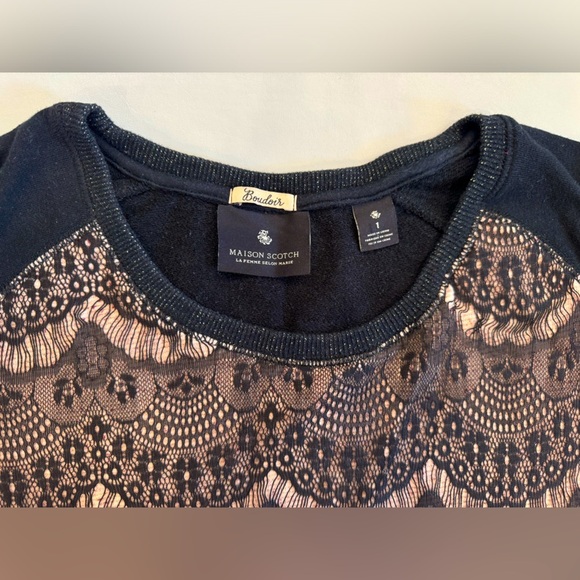 Scotch & Soda Lace Shimmery Sweatshirt (Size 1) - Picture 6 of 9